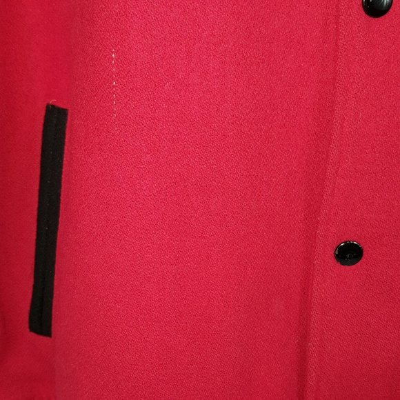 Ralph Lauren Chaps Vintage Jacket Red Wool Button Up Varsity School Mens XL - Picture 4 of 4